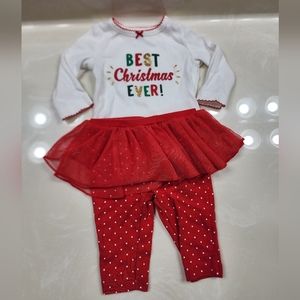 Carter's baby girl Christmas 2 piece set